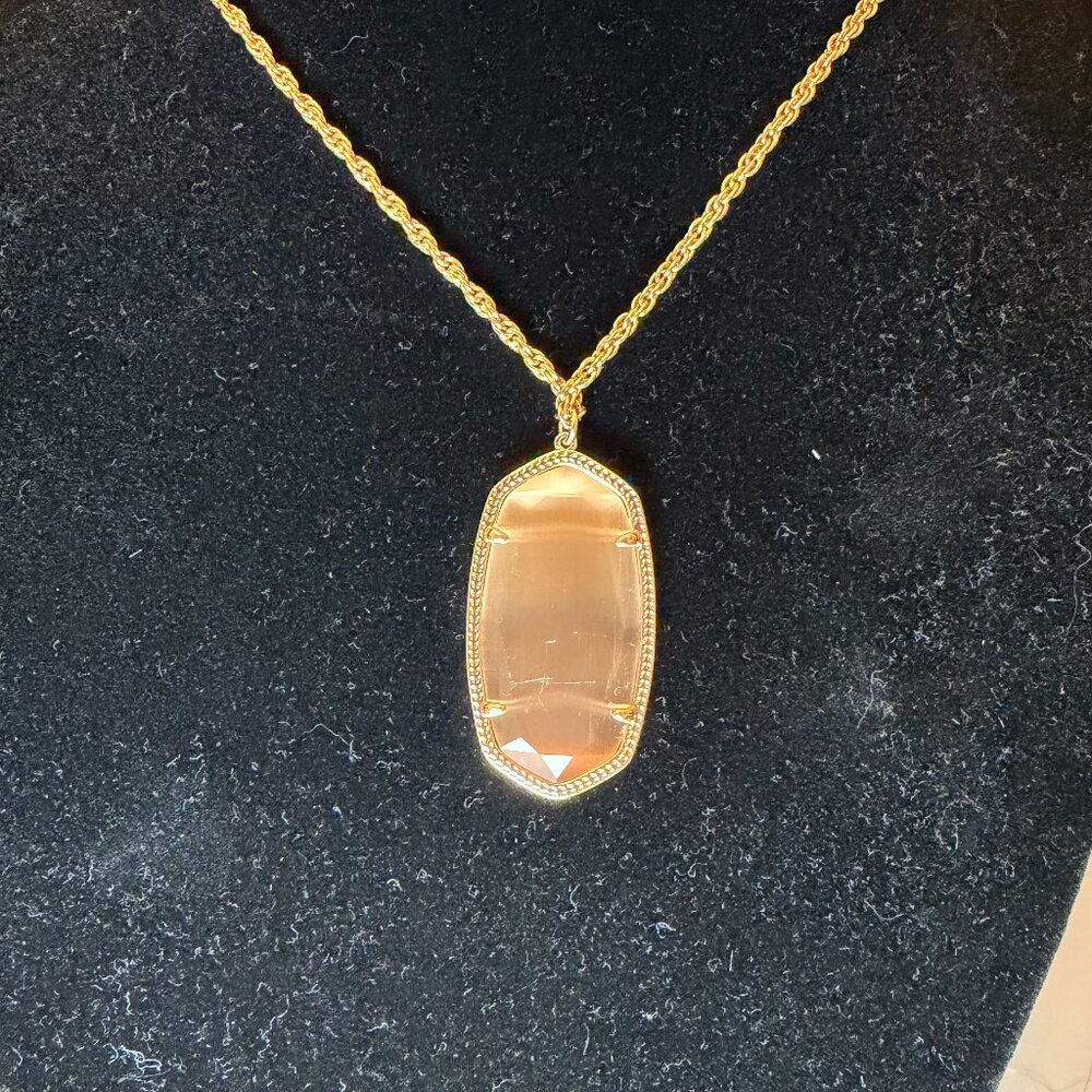 Kendra Scott Rose Gold Long Pendant Necklace